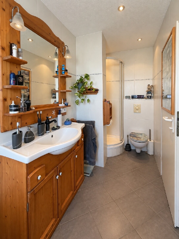 Bad Seite mit Dusche und WC